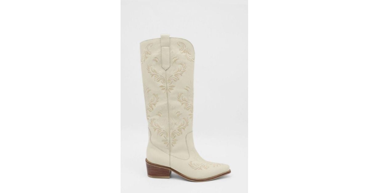 Daisy Street - Stivali Al Ginocchio Stile Western Ruggine Brunito Con Punta Quadrata