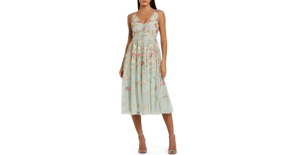 Robe Verte Sans Manches Col V Avec Camisole Intégrée - Taille M - Marque C - Occasion Très Bon état