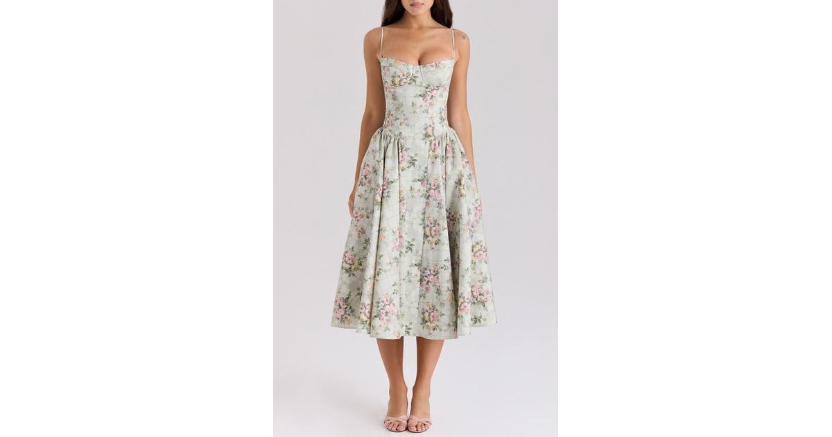 House Of Cb Samaria Corset Fit & Flare Dress | Lyst House Of Cb Samaria Corset Fit & Flare Dress | Lyst