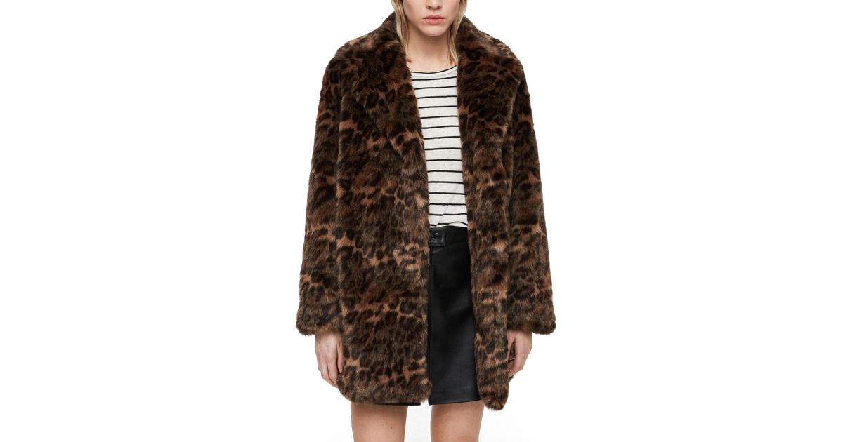all saints amice leopard jacket