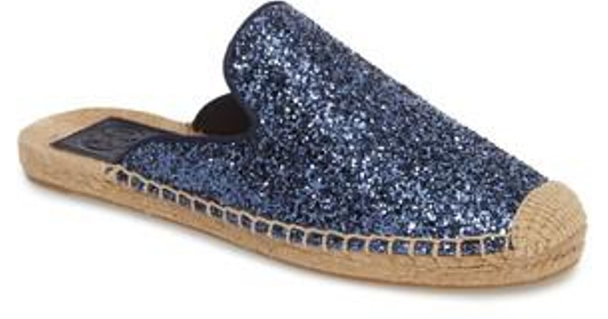 Tory Burch Max Glitter Espadrille Mule in Blue - Lyst