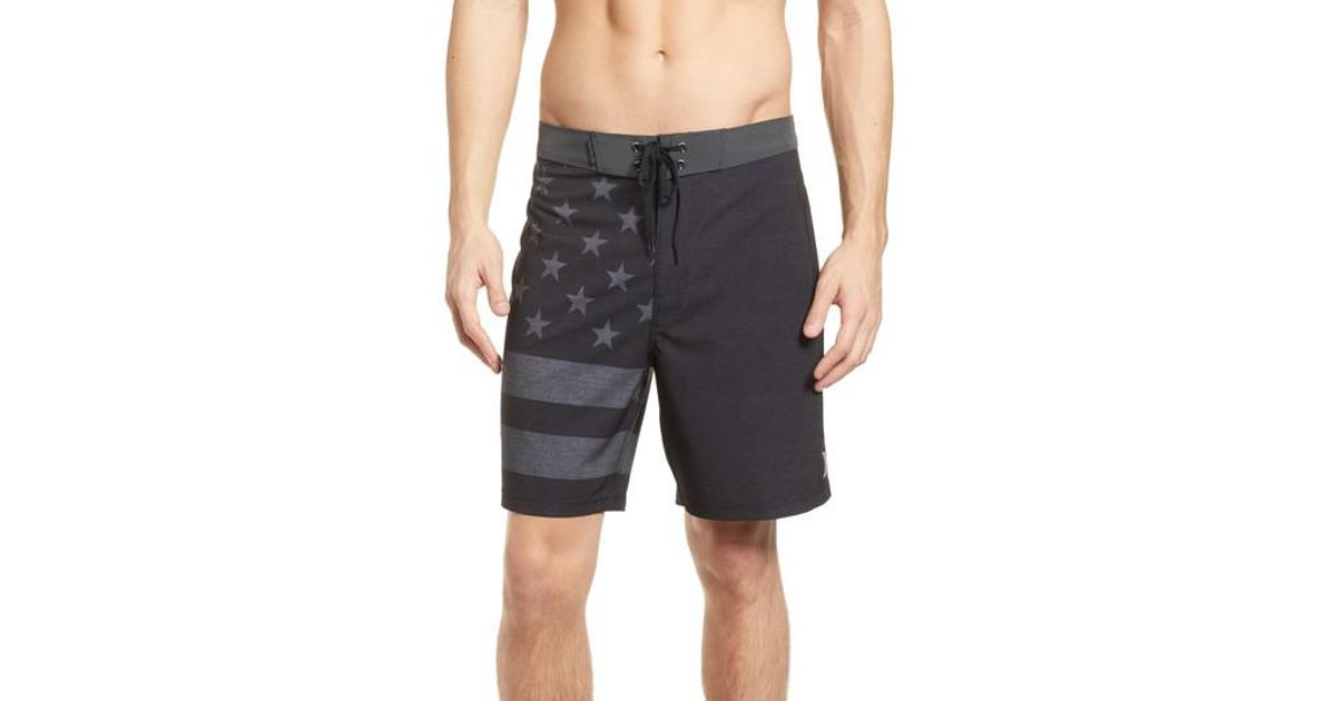 Hurley Men's Phantom Patriot Cheers 20 Board Shorts, Black A, 28