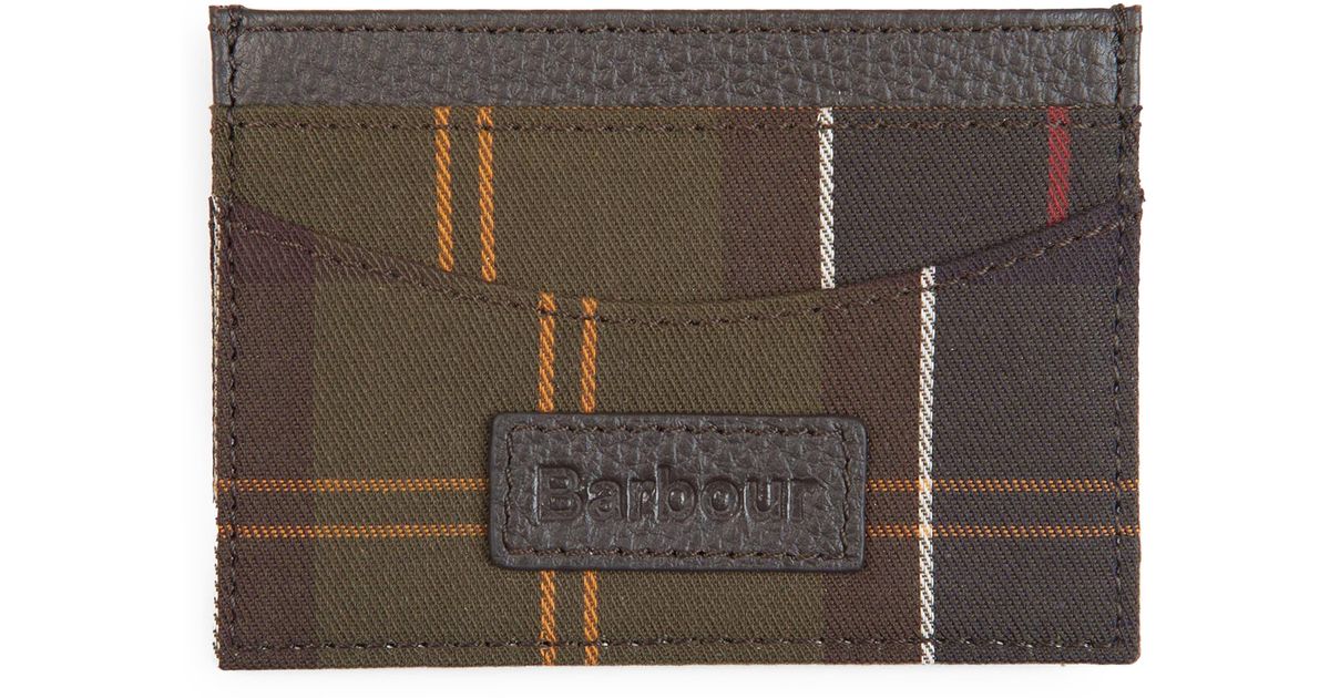 Barbour Tartan Plaid Card Holder in Brown for Men Lyst