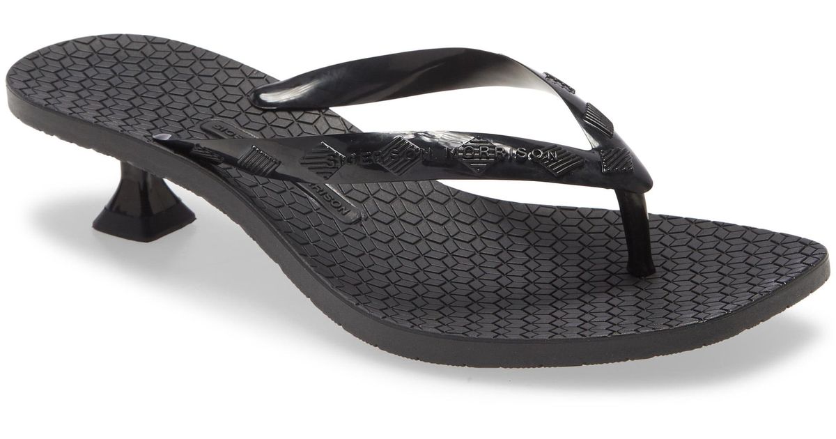 sigerson morrison kitten heel flip flop