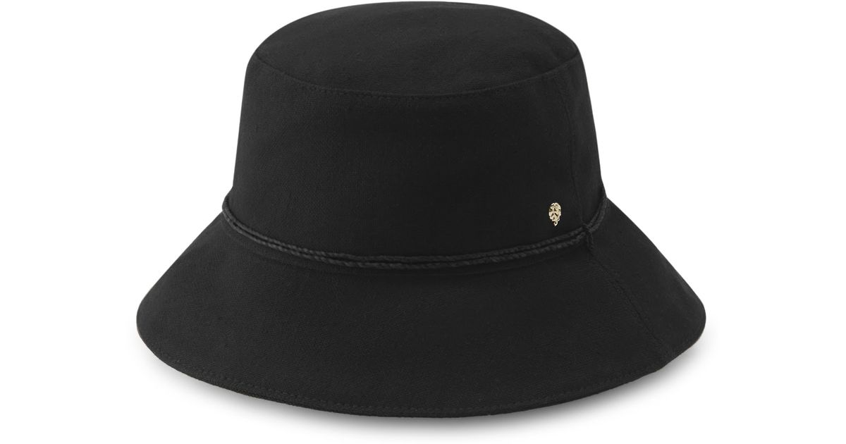Helen Kaminski Sundar Cotton Bucket Hat in Black for Men Lyst