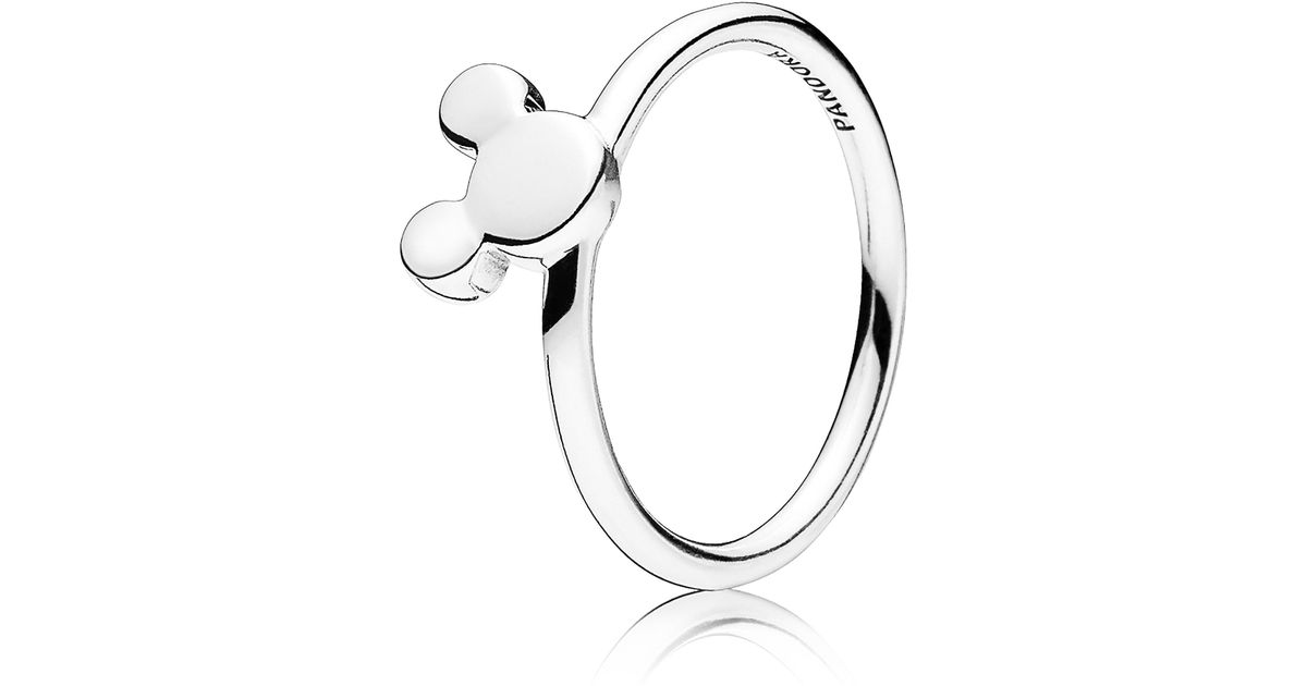 PANDORA Disney Mickey Mouse Puzzle Ring in Metallic Lyst