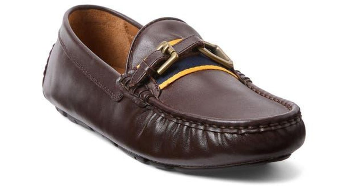 Polo Ralph Lauren Anders Buckle Bit Loafer in Brown for Men  display picture 1