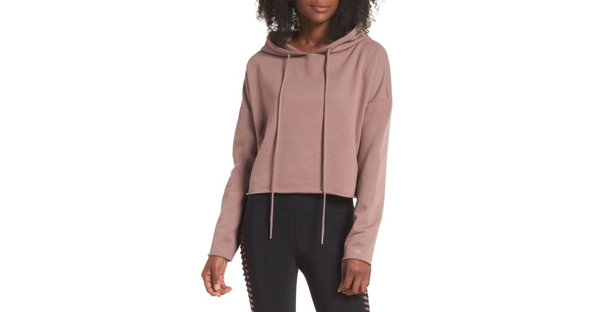 alo box crop hoodie