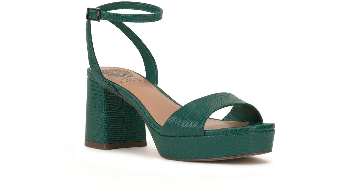 Vince Camuto Pendreya Platform Sandal in Green | Lyst