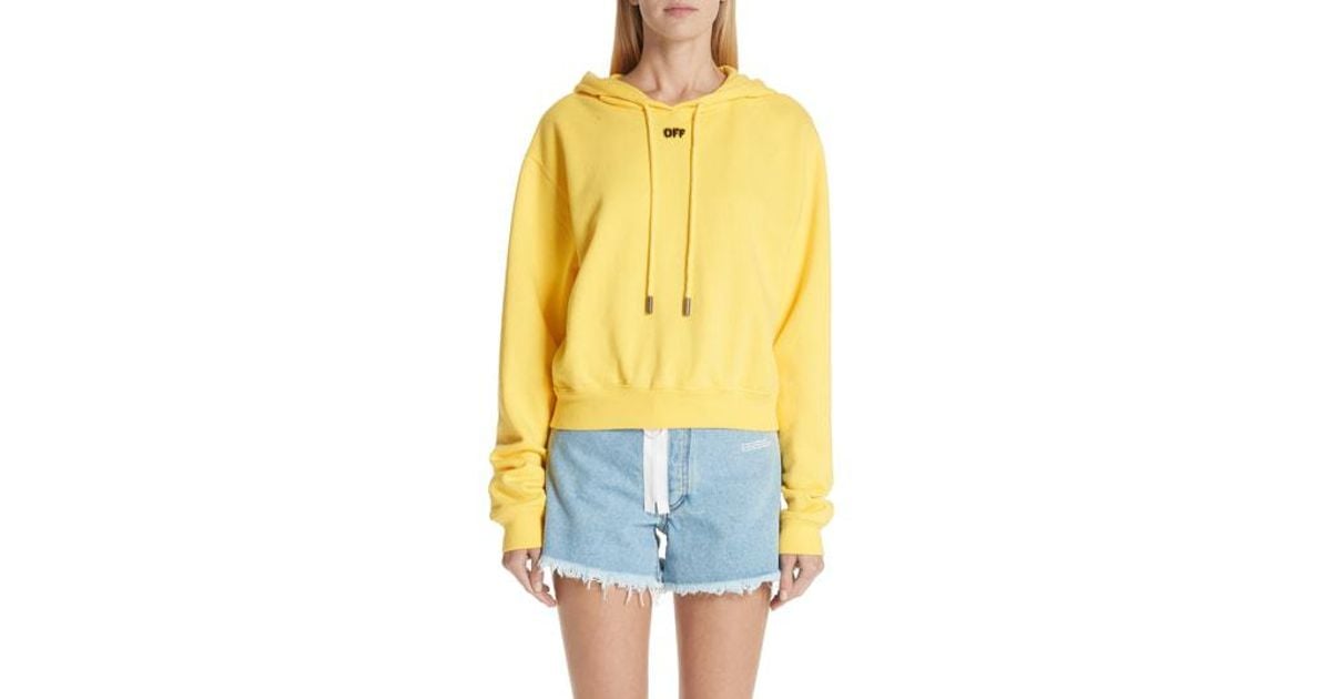 off white cropped hoodie