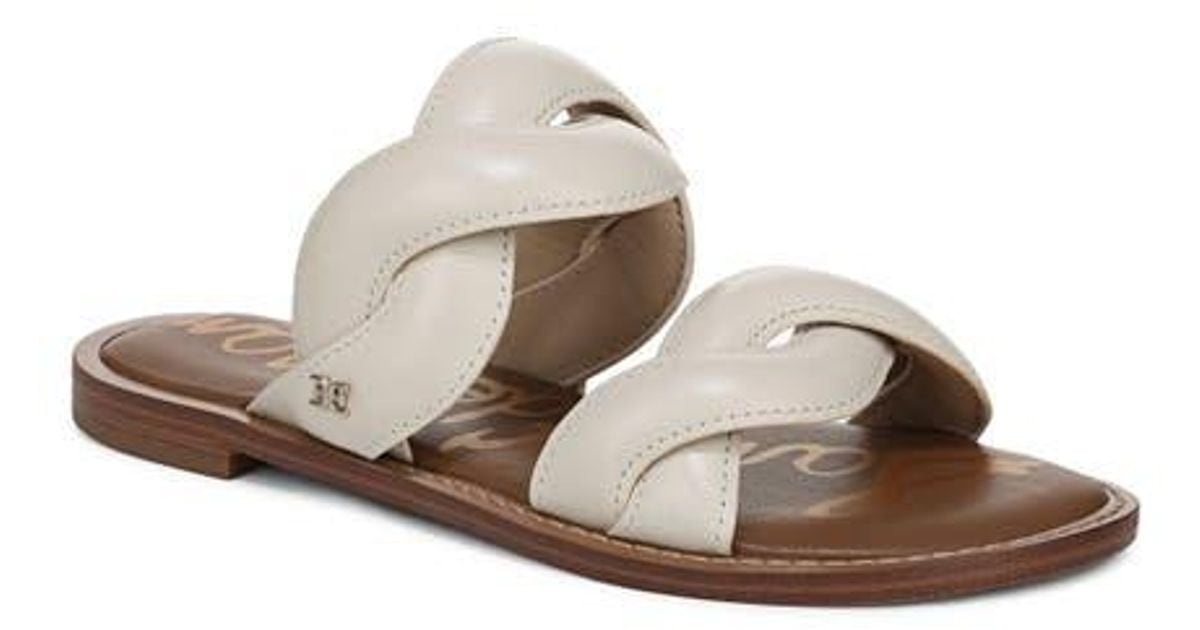 Sam Edelman Women's Hellen Flat Sandal - Braided Strap Slide Sandals