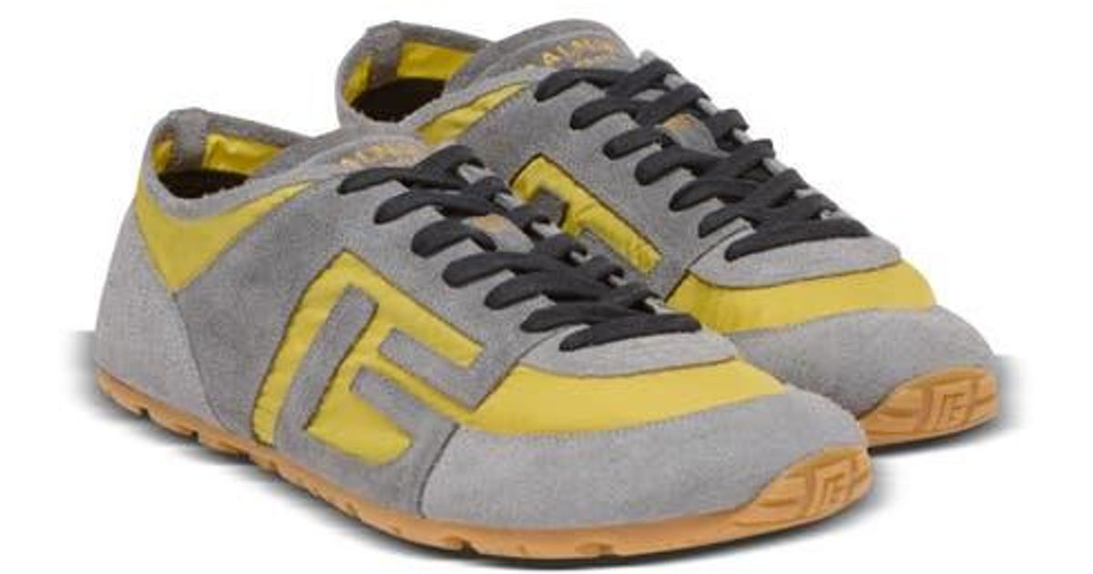 Balmain Racer 45 Trainers in Yellow for Men | Lyst