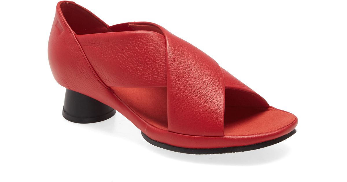 camper red sandals