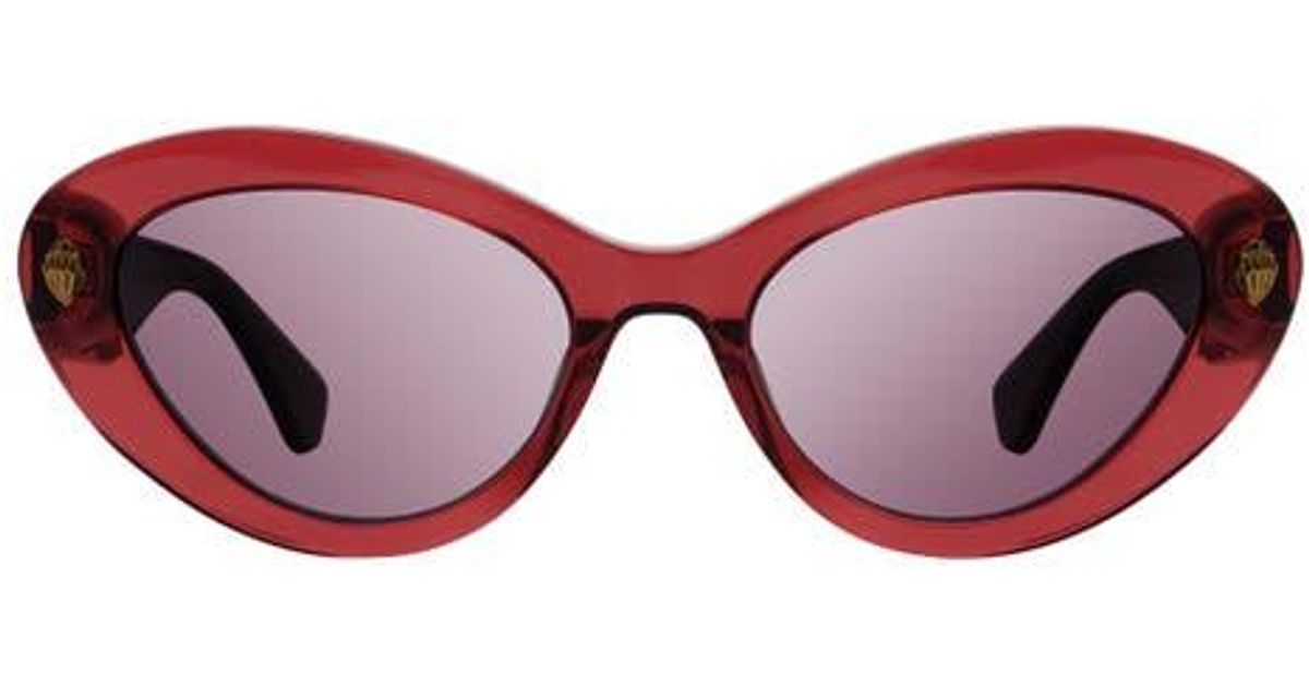 Kurt Geiger 52Mm Cat Eye Sunglasses in Red | Lyst