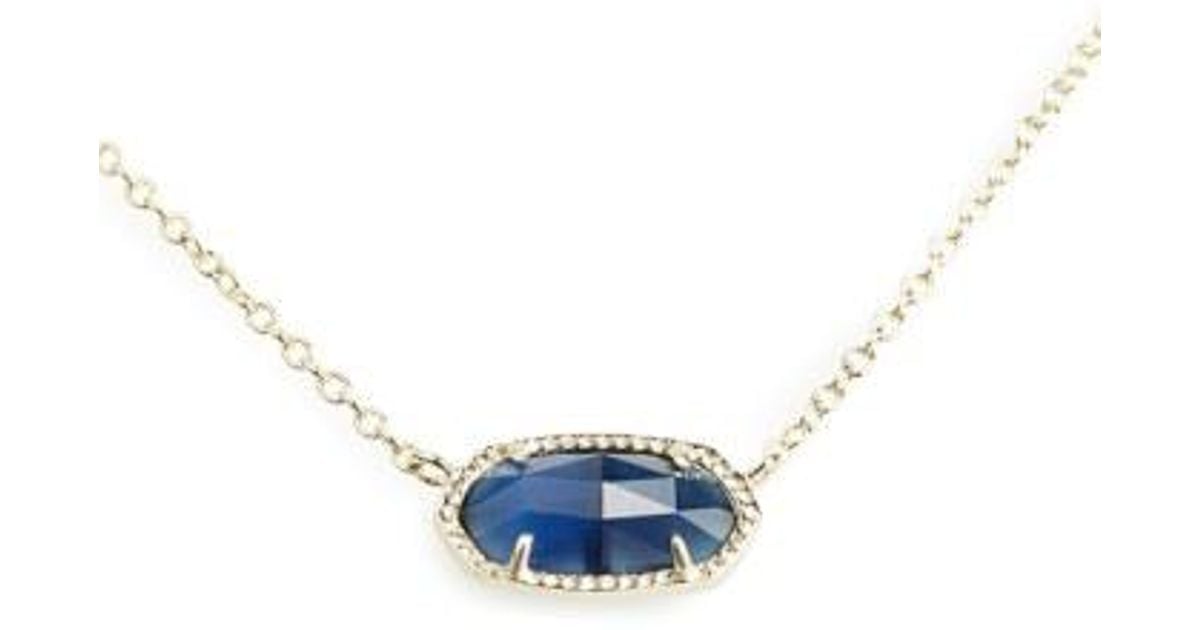 Kendra Scott Elisa Pendant Necklace In Navy Gold Blue Lyst - Navy Pendant Necklace Kendra Scott Elisa Pendant Necklace In Navy Gold Blue Lyst - Navy Pendant Necklace