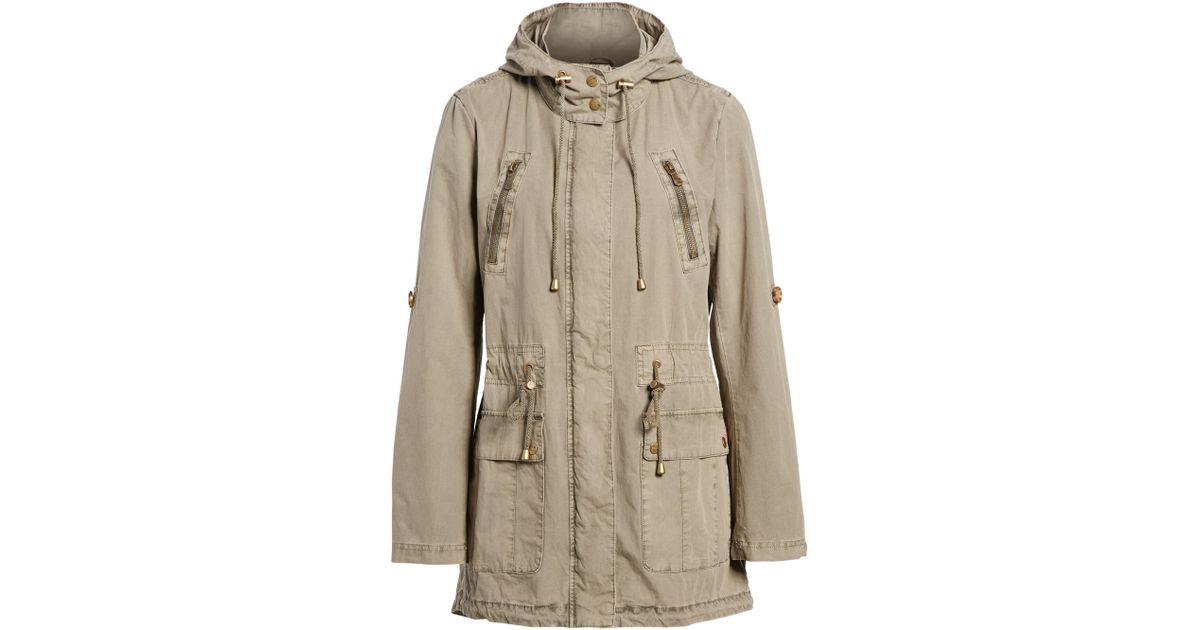 levi's parachute hooded cotton utility jacket