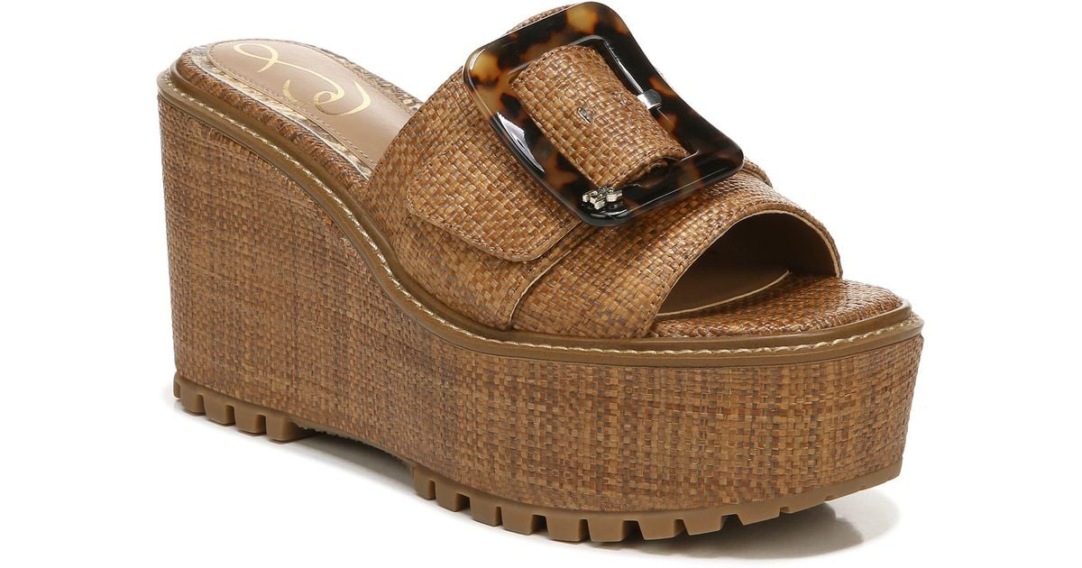 Sam Edelman Livi Platform Slide Sandal in Brown Lyst