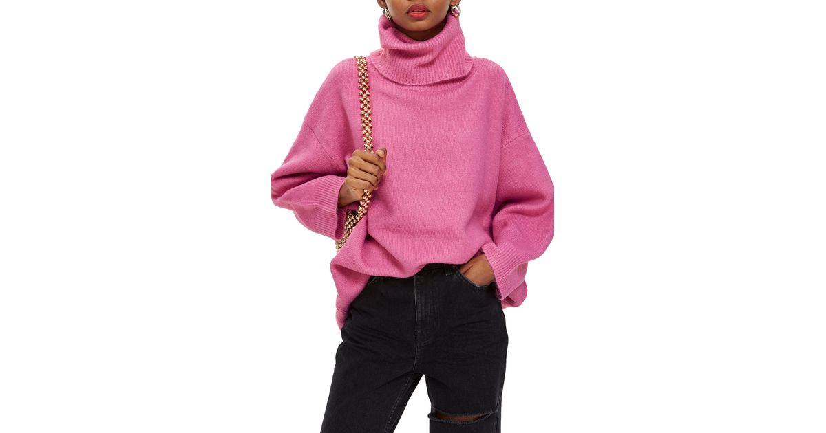 neon pink polo neck