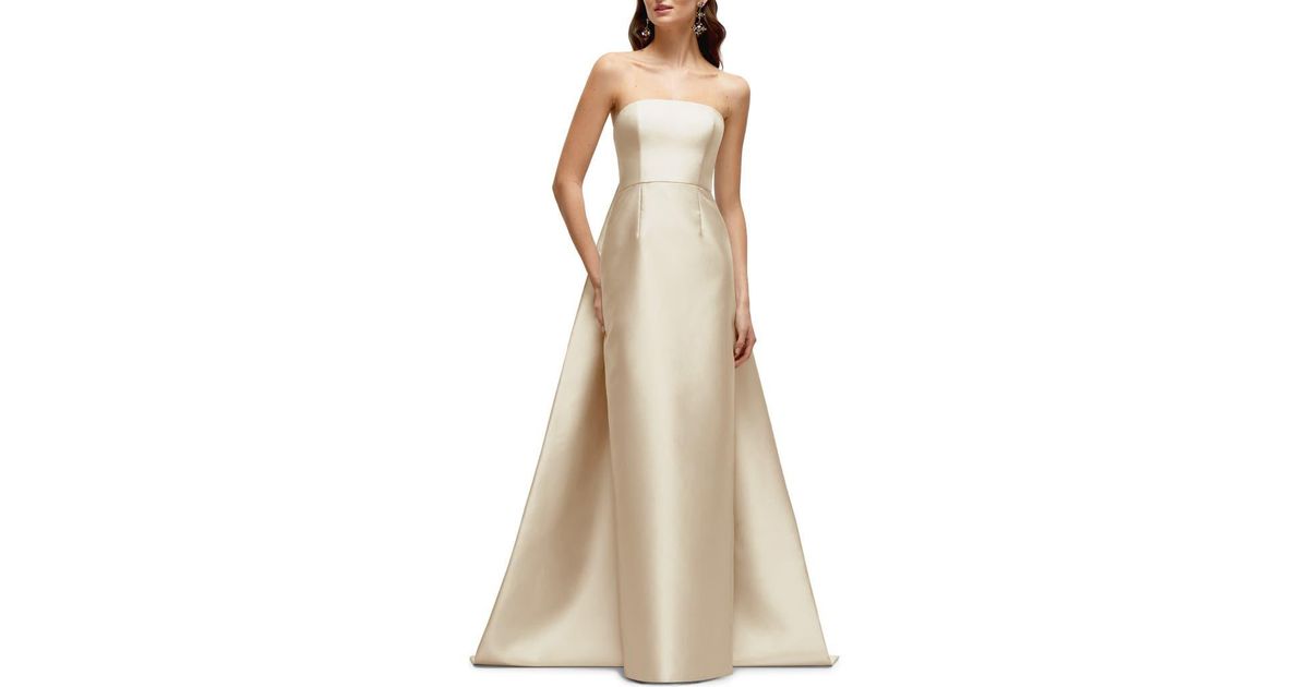 Alfred Sung - D747 Sleeveless Satin Twill A Line Dress main image 0