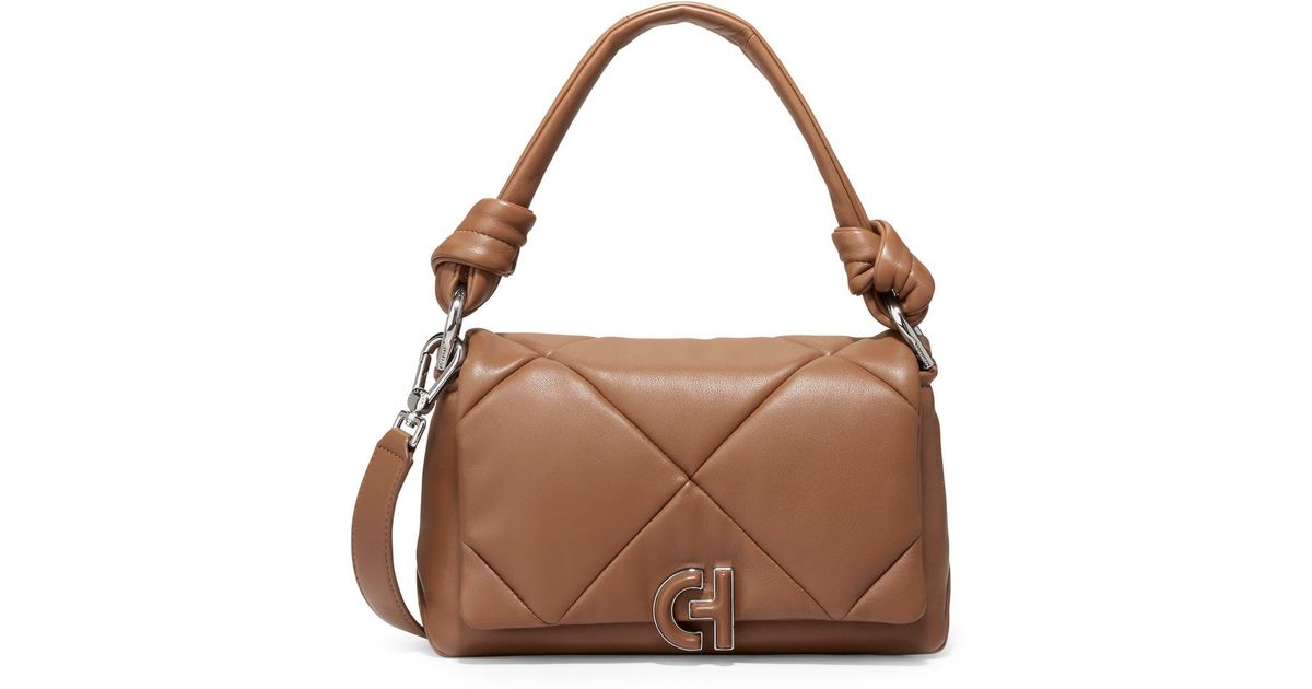 Cole Haan Quilted Leather Shoulder Bag in Brown Lyst