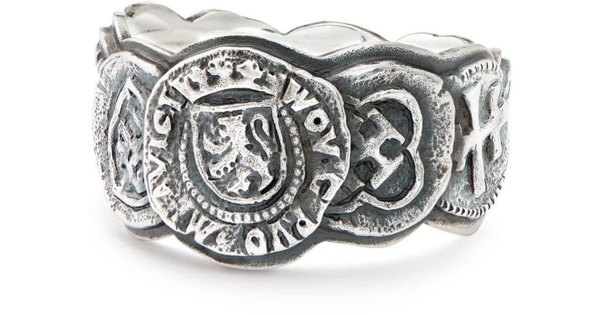 David Yurman Shipwreck Coin Band Ring in Silver (Metallic) for Men - Lyst