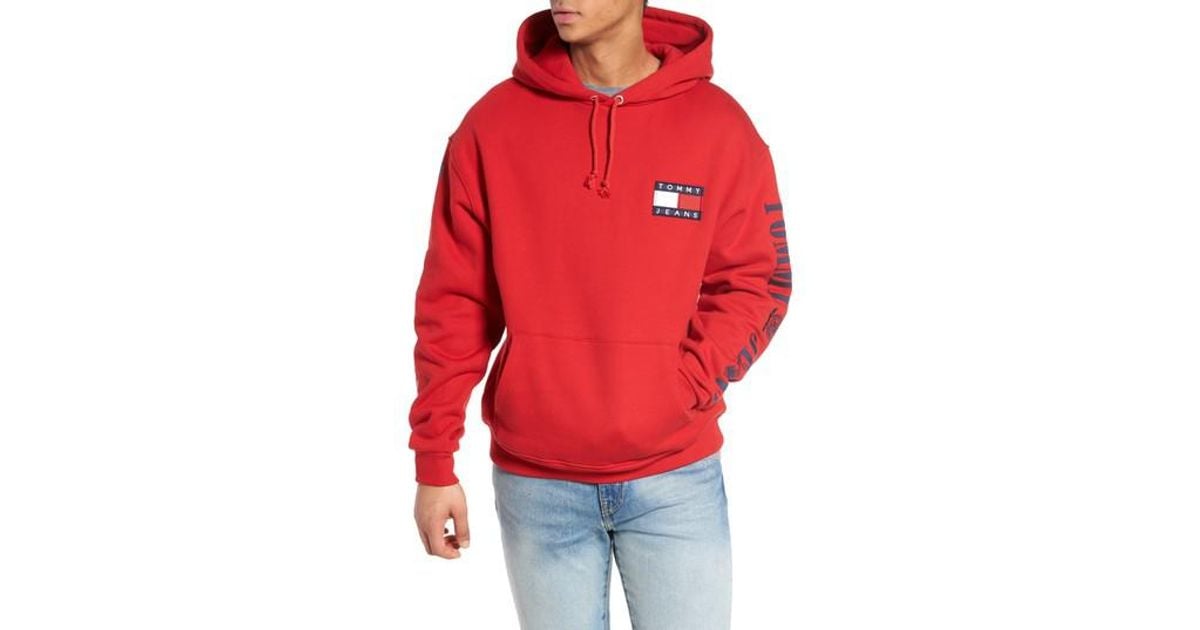 tommy hilfiger fleece flag hoodie