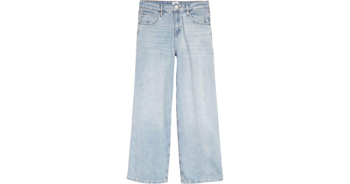 BDG Wide Leg Puddle Jeans in Blue | Lyst