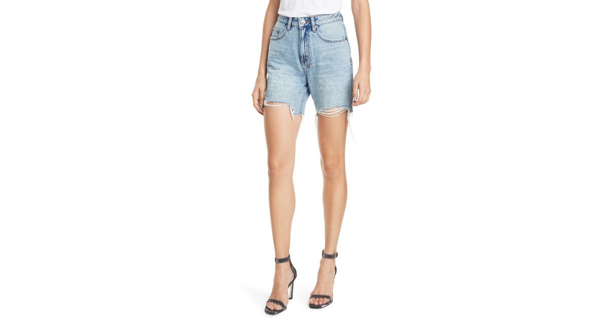 Ksubi X Kendall Jenner Racer Denim Shorts In Blue Lyst