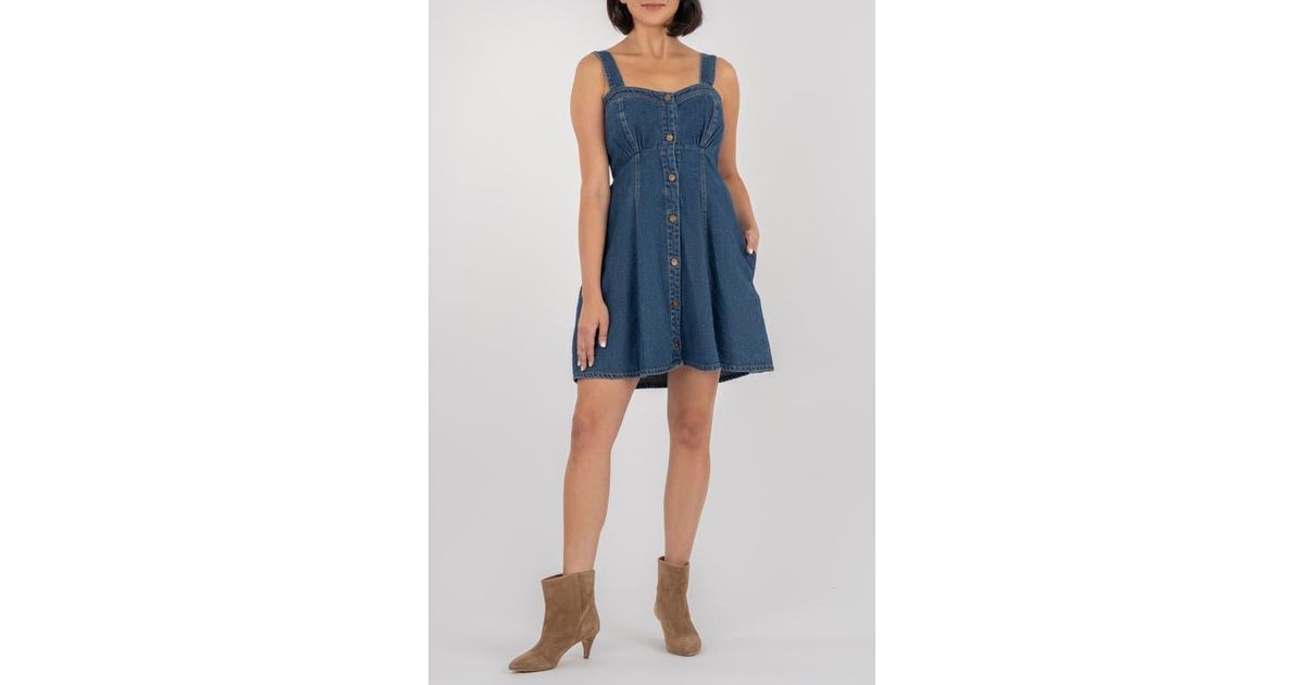 white christmas dresses Sleeveless Denim Dress main image 0