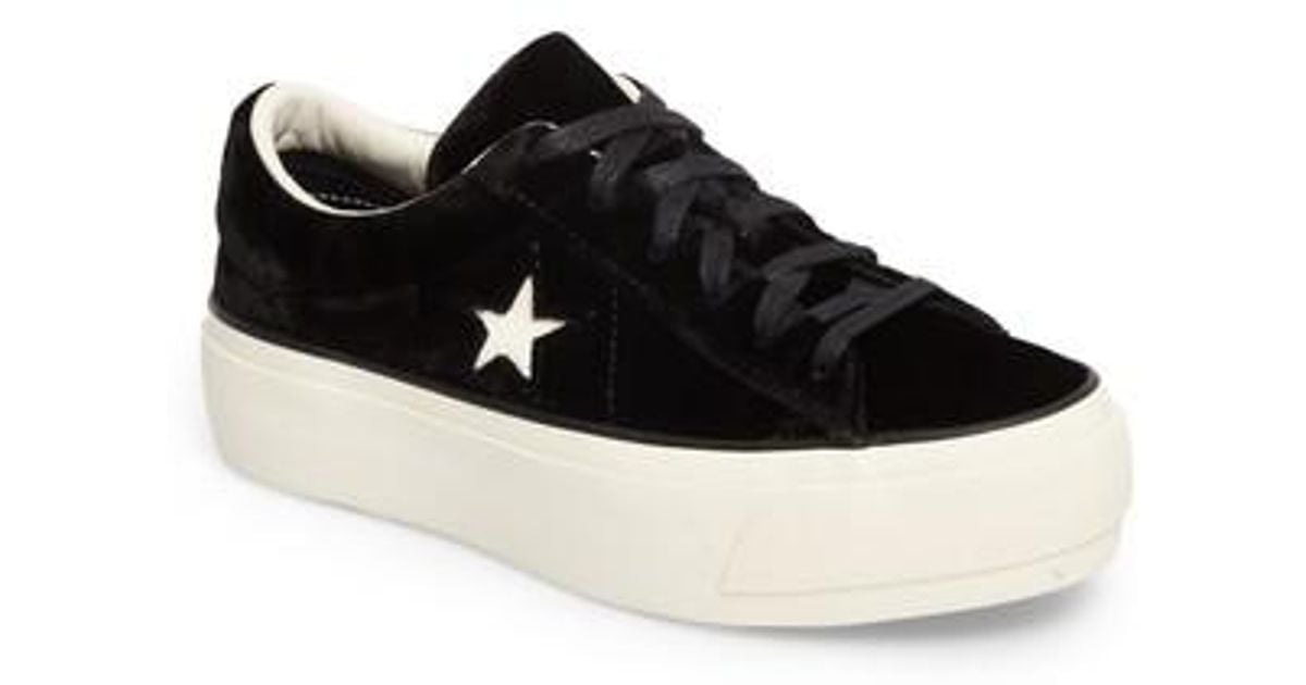 converse one star suede platform