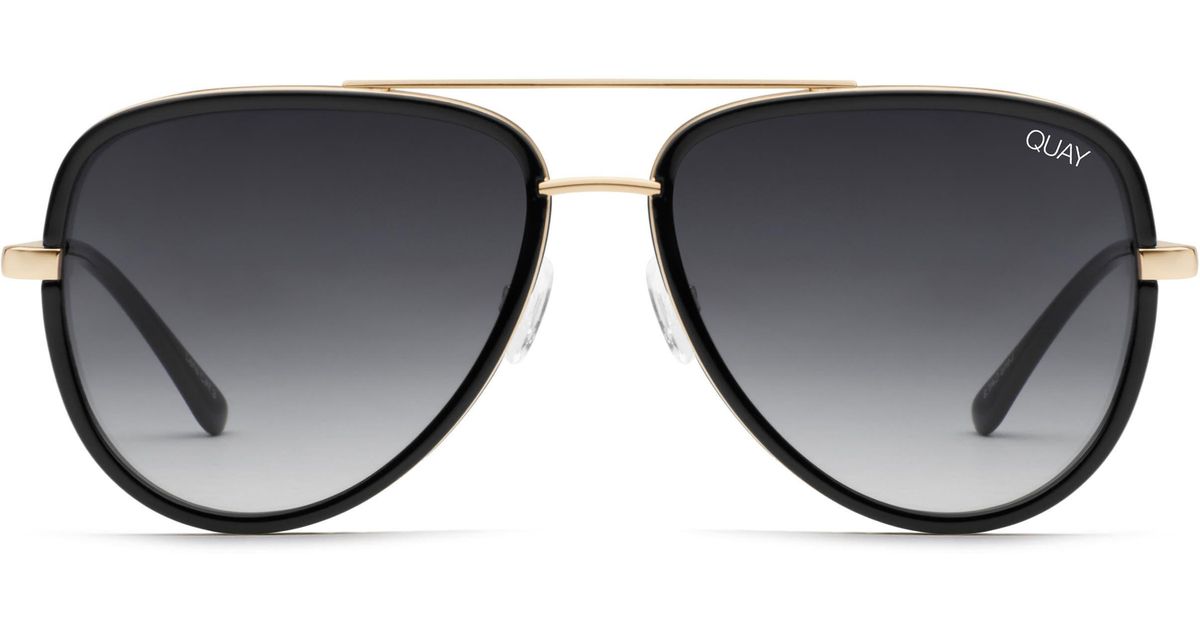 Quay All In 61mm Polarized Aviator Sunglasses in Blue Lyst