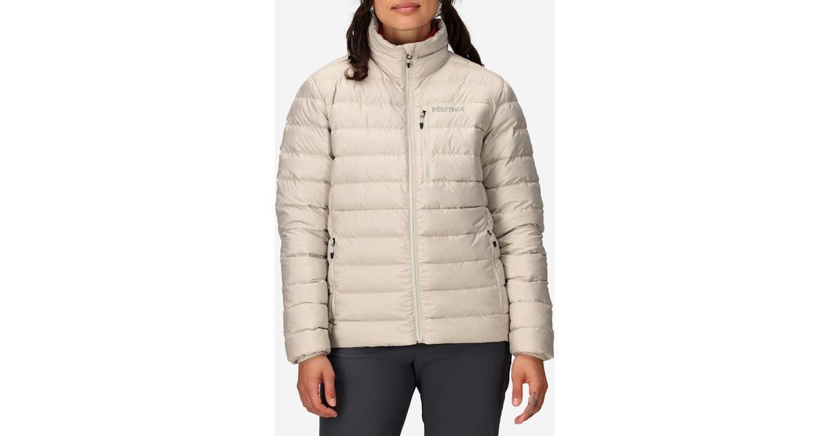 Marmot Highlander Quilted 700 Fill Power Down Puffer Jacket in Natural ...