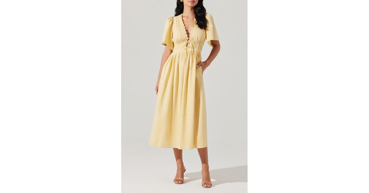 hadleigh scallop trim midi dress Scallop Trim Detail Midi Dress S