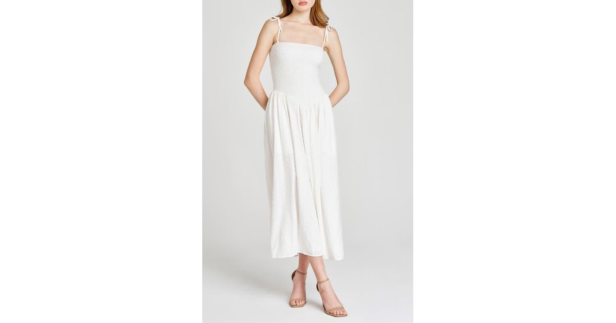 Wayf X Style By Coco! Melody Convertible Strapless Eyelet Dress in White |  Lyst