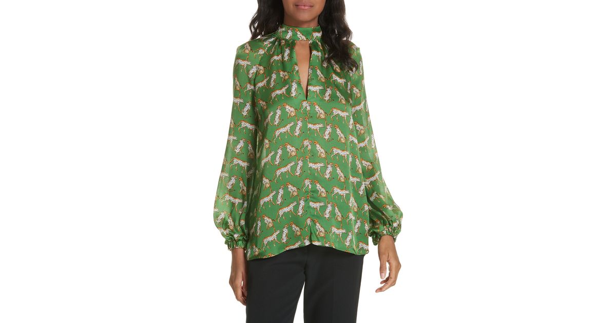 milly cheetah blouse