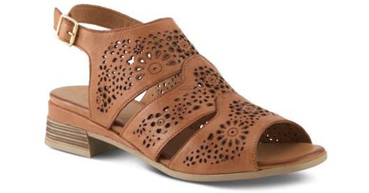 Spring Step Plasma Ankle Strap Sandal in Brown | Lyst