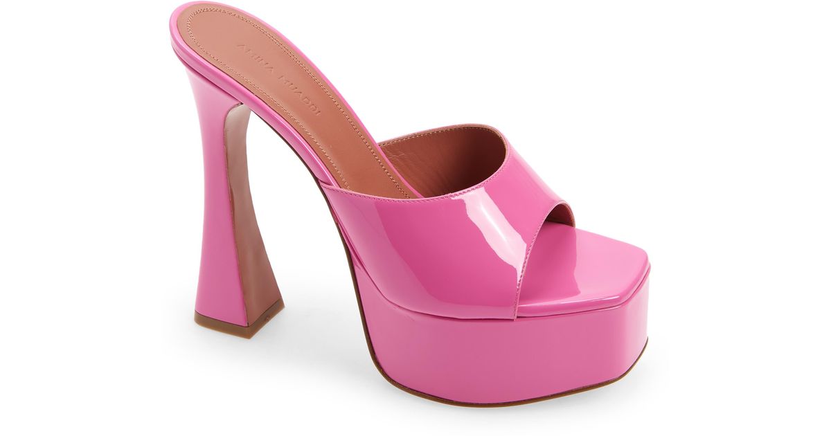AMINA MUADDI Dalida Platform Sandal in Pink | Lyst