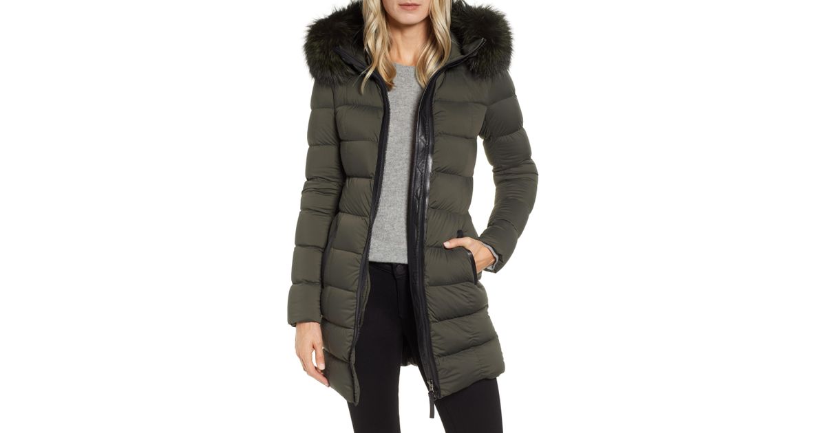 mackage calla fox fur down coat