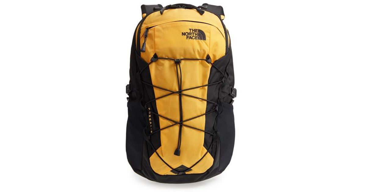 the north face borealis backpack yellow