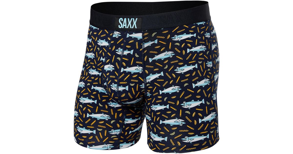 Saxx Underwear Co. Vibe Super Soft Slim Fit Boxer Briefs in Black for ...