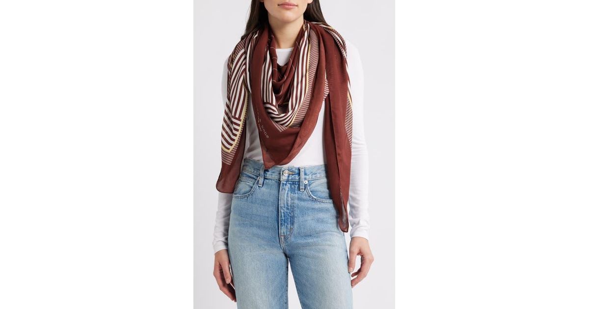 Rag & Bone Pinstripe Square Scarf in Blue | Lyst