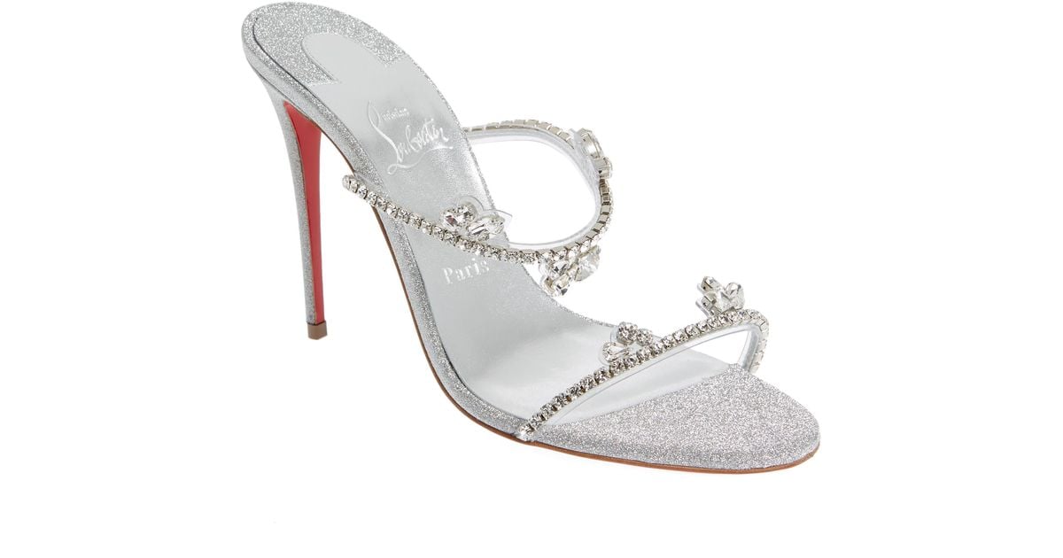 Christian Louboutin Just Queen Crystal Embellished Slide Sandal in