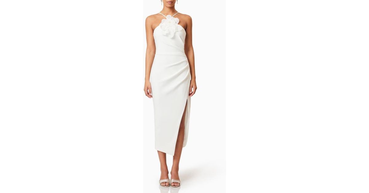 janelle midi dress Velvi Square-Neck Midi Party Dress Janelle Hot Pink / XSmall