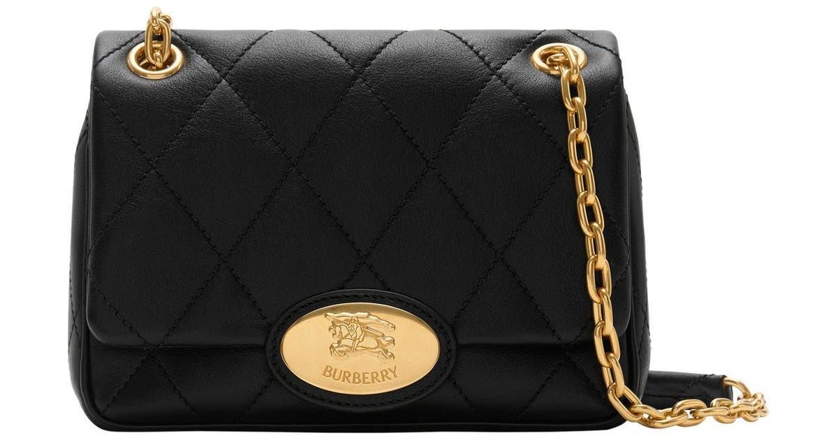 Burberry Small Strand Bag in Black | Lyst