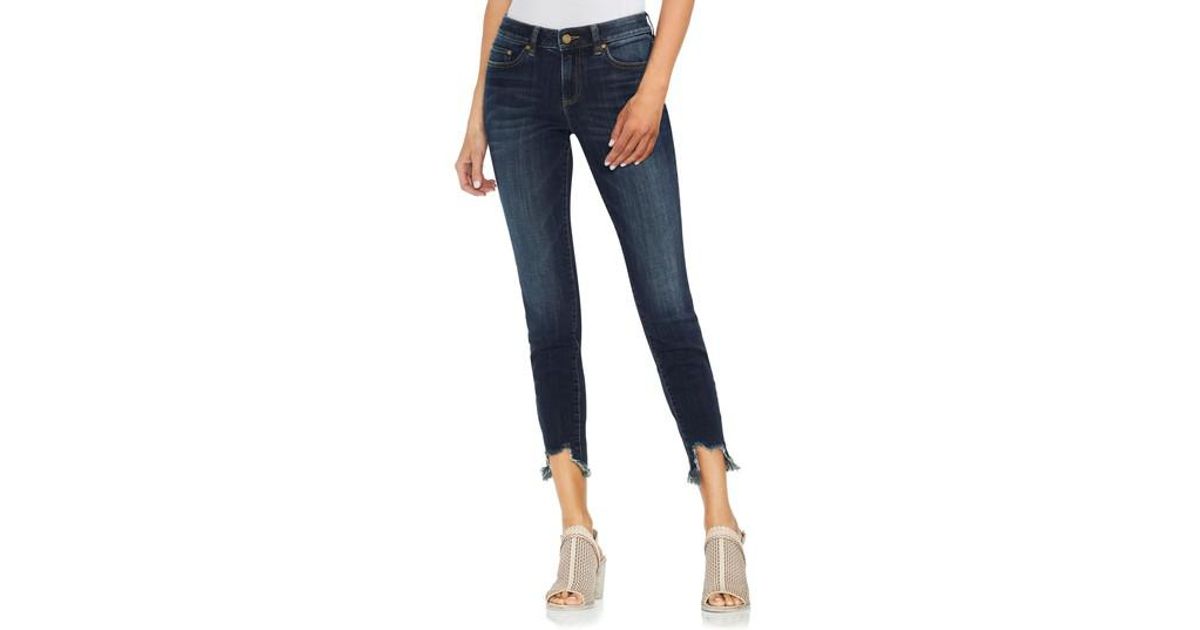 vince camuto uneven hem jeans