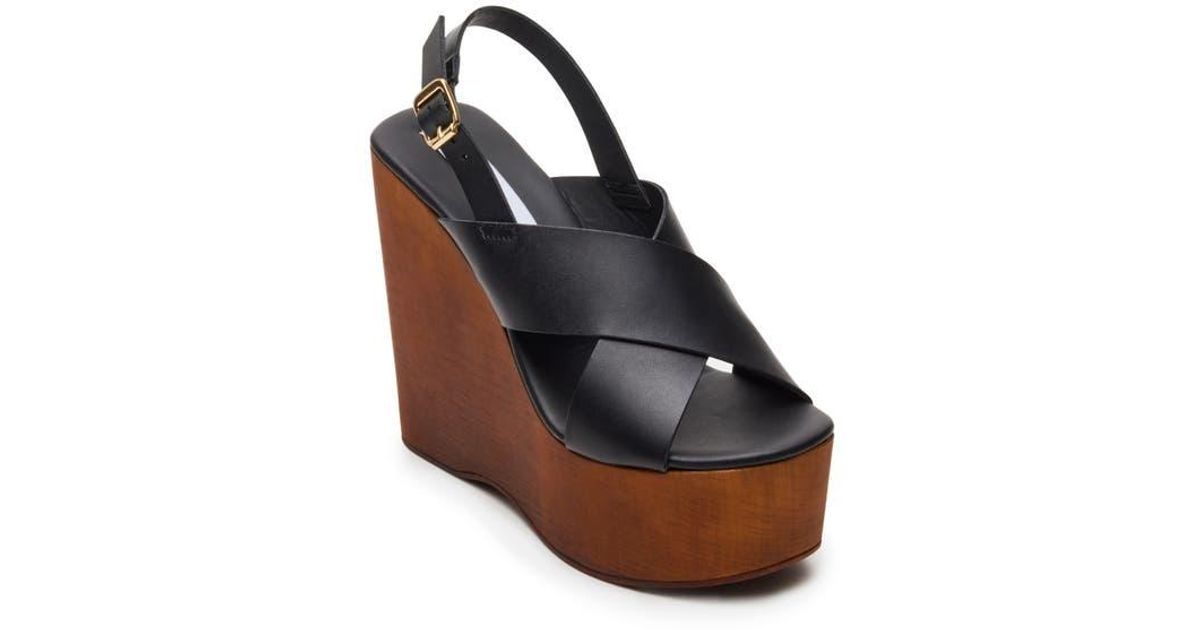 旬顔 定番人気【STEVE MADDEN】ギャラクシー ウェッジサンダル Steve Madden Galaxy Platform Wedge Sandal in Black | Lyst