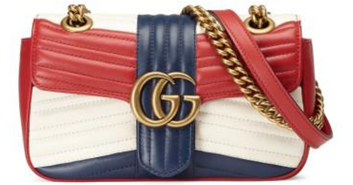 red white and blue gucci bag