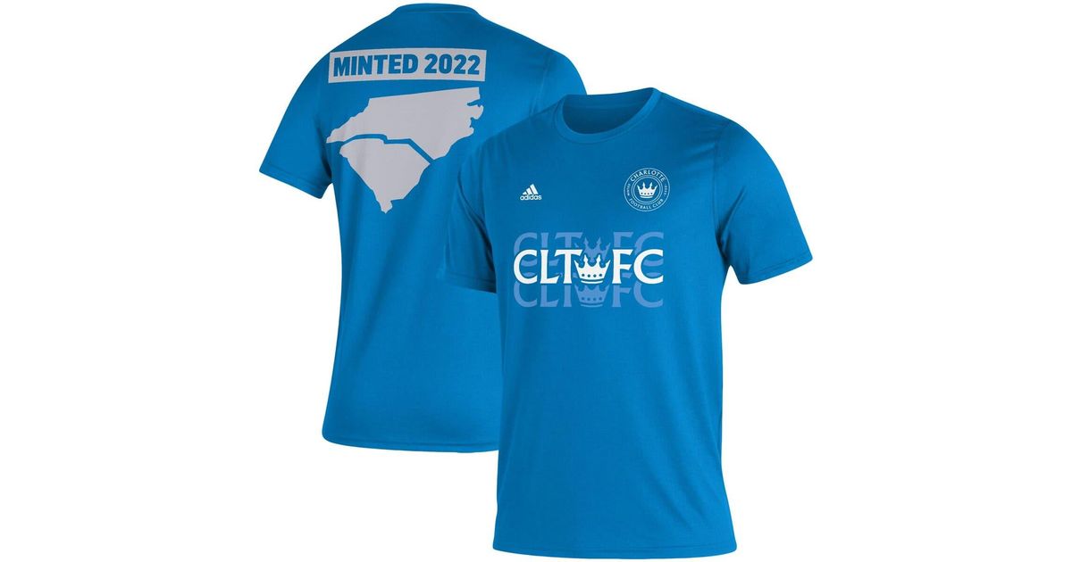 adidas Charlotte Fc Jersey Hook Aeroready Tshirt At Nordstrom in Blue