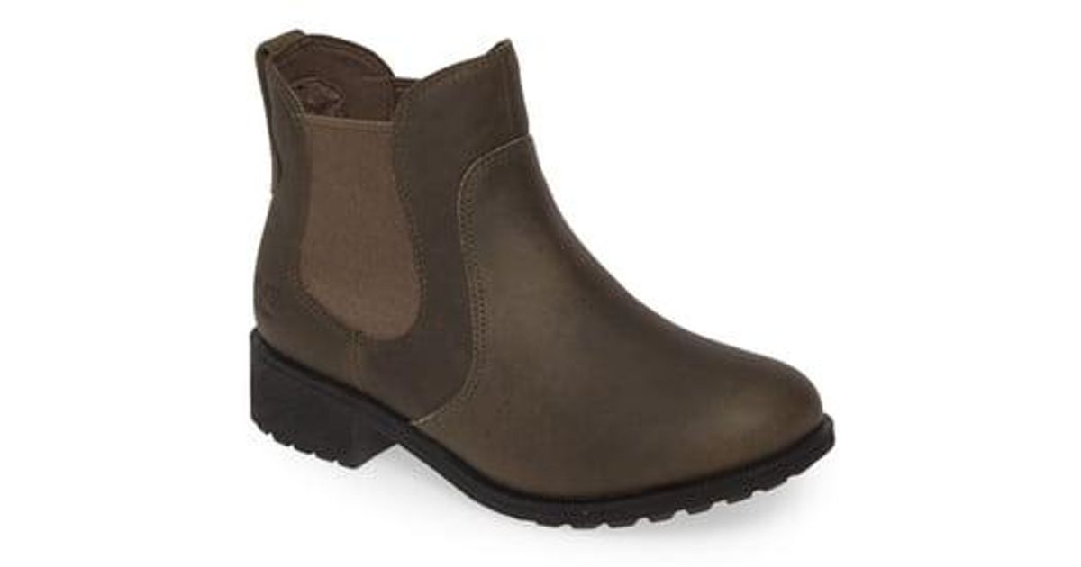 UGG Wool UGG Bonham Iii Waterproof Chelsea Boot in Slate Leather (Brown) - Lyst