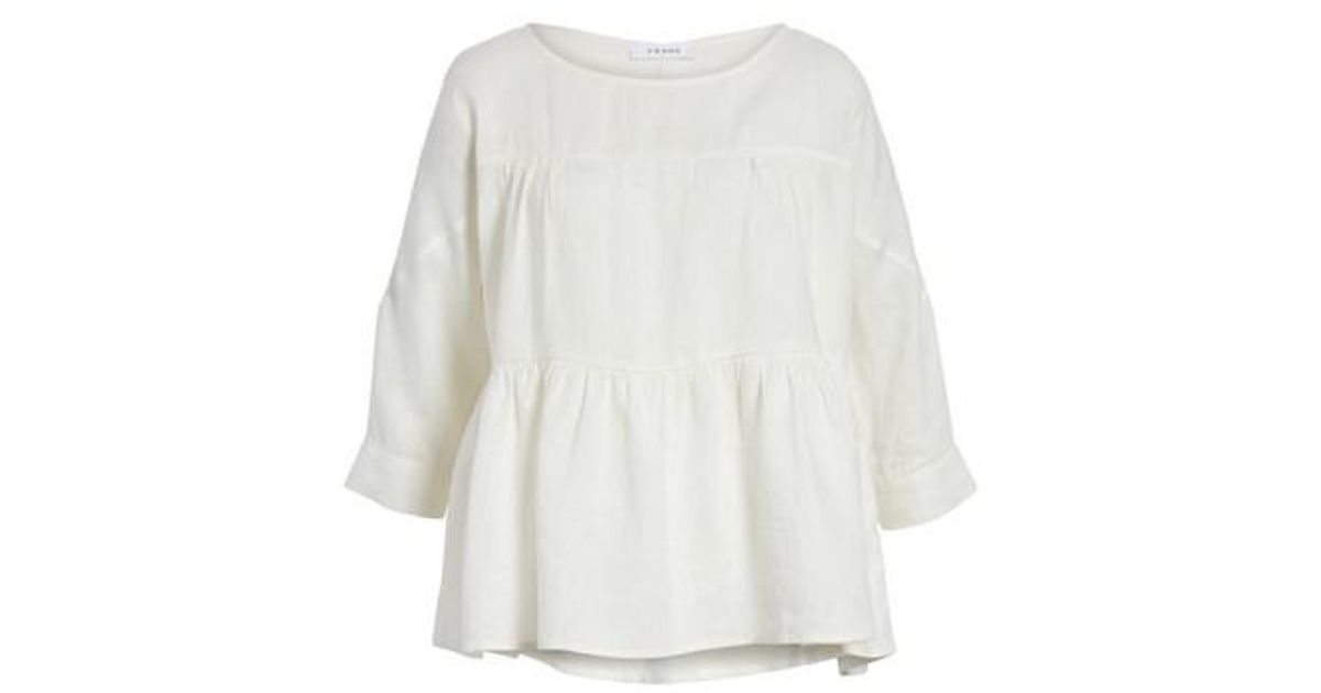 linen peplum top
